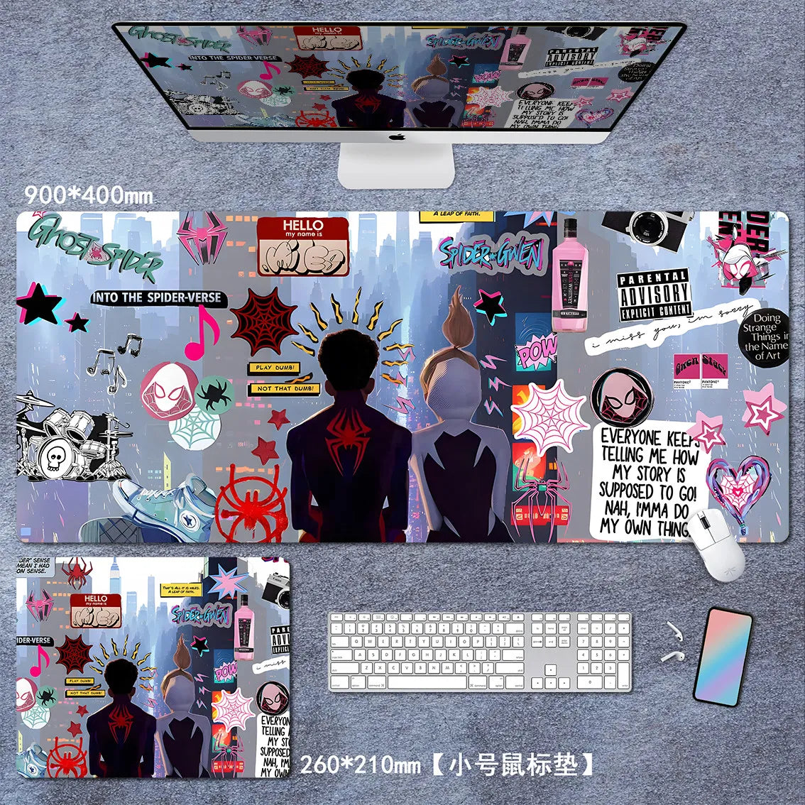 Spider-Verse  Large Thick Gaming Mousepad – Cool Anime Design, Custom Student/Boy Gift