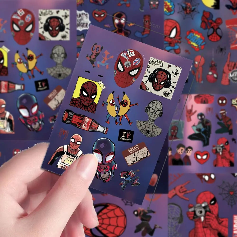 32PCS Spider-M Stickers Pack, Movie Action Anime Graffiti Collage Waterproof Decals for Laptop, Water Bottle, Skateboard, Phone Case