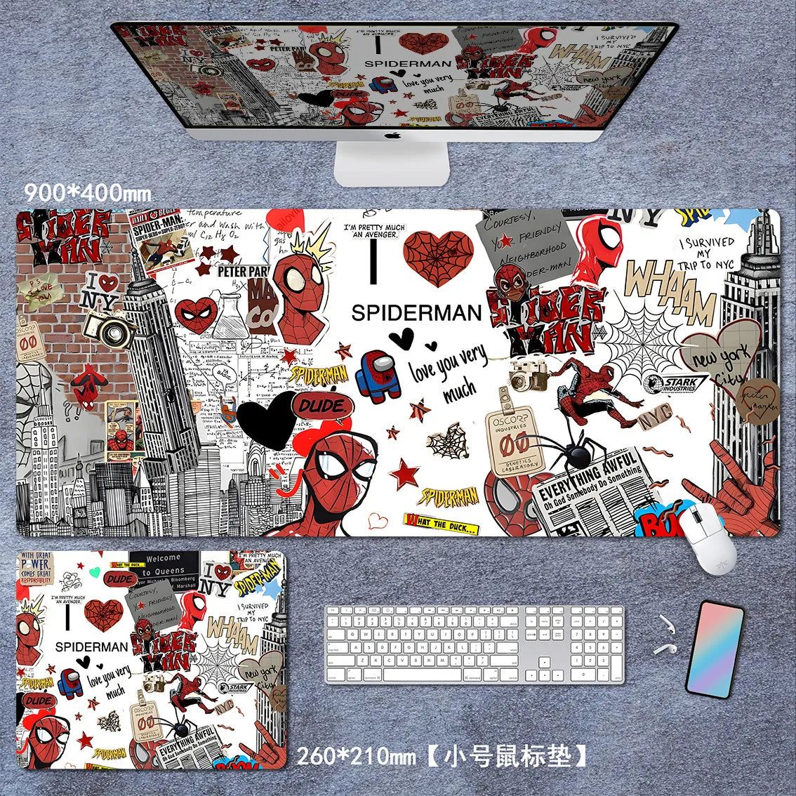 Spider-Verse  Large Thick Gaming Mousepad – Cool Anime Design, Custom Student/Boy Gift
