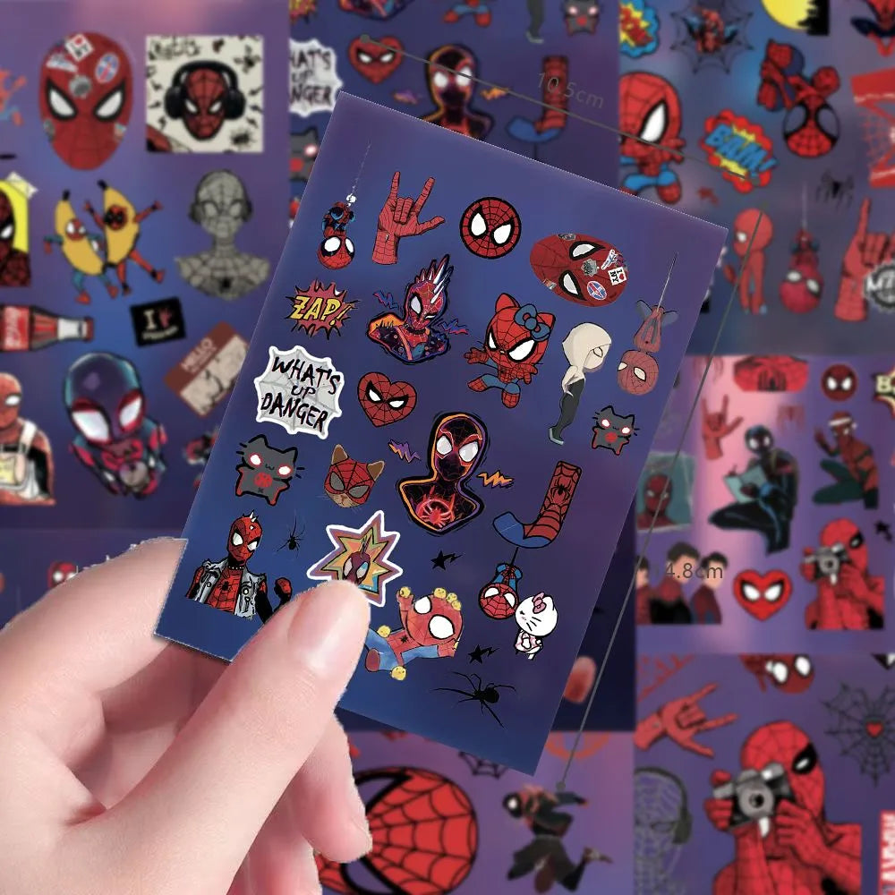 32PCS Spider-M Stickers Pack, Movie Action Anime Graffiti Collage Waterproof Decals for Laptop, Water Bottle, Skateboard, Phone Case