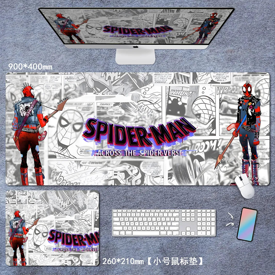 Spider-Verse  Large Thick Gaming Mousepad – Cool Anime Design, Custom Student/Boy Gift