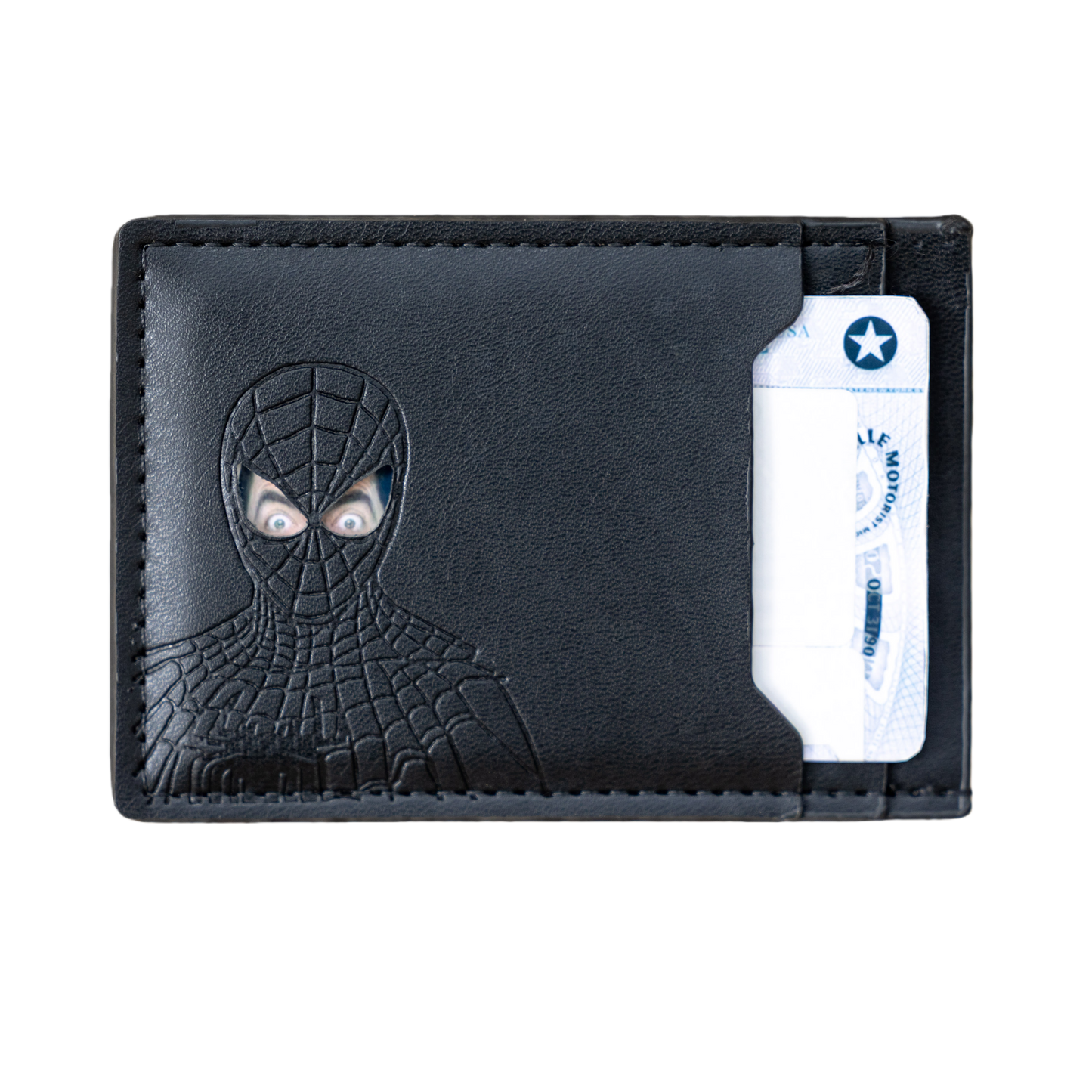 Superhero ID Wallet - Personalized wallet Man Woman, Super-hero Mask - Slim Card Holder, Bat / Spider / Iron / Cat ID Heroic wallet- Unique Holiday Gift Birthday, Anniversary, for Dad, Husband, Boyfriend, Wife, Father's day