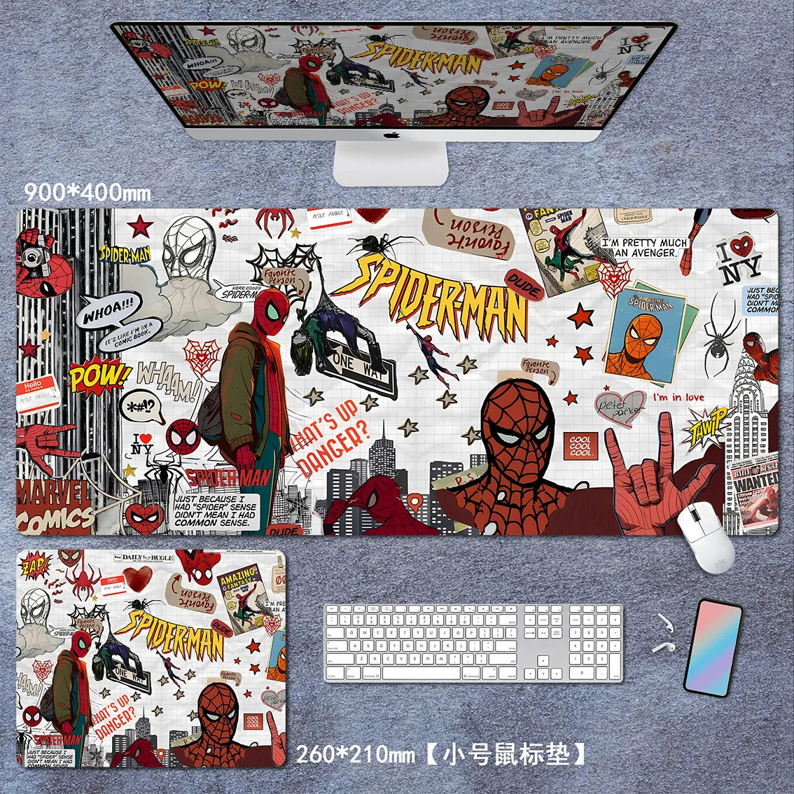Spider-Verse  Large Thick Gaming Mousepad – Cool Anime Design, Custom Student/Boy Gift