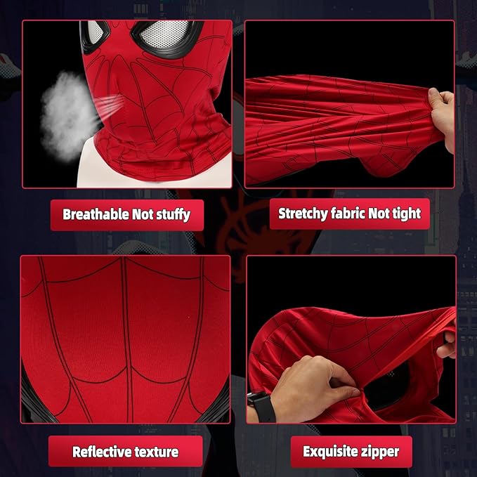 Spider Hero Mask with RC Ring, mechanical separately movable eyes with R&B Light