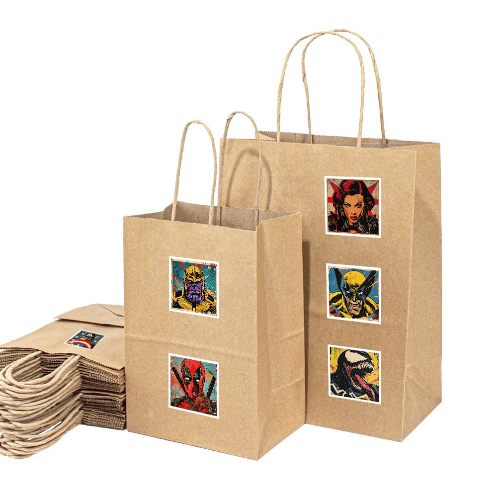 Super Heroes Adhesive Roll (1000 Stickers) - Spider-M, Iron M, Design for Sealing & Decor