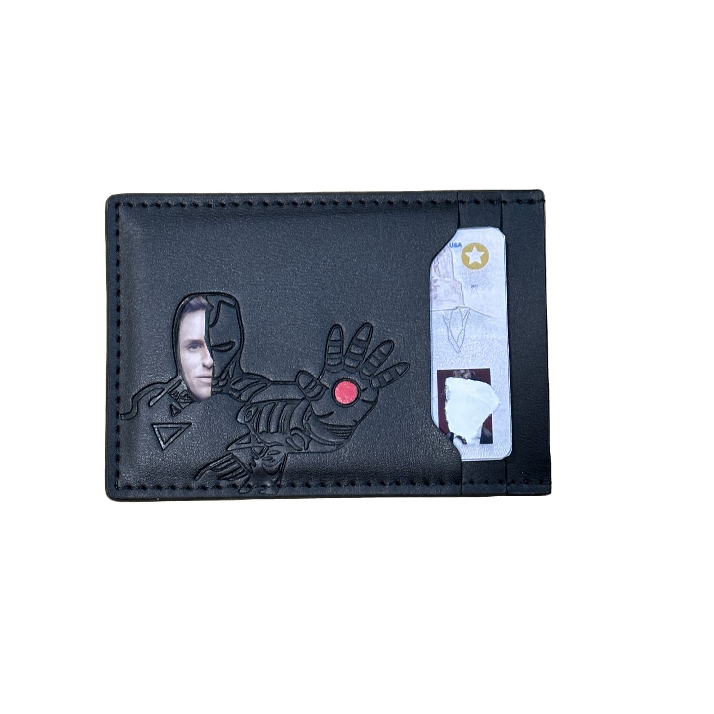 Superhero ID Wallet - Personalized wallet Man Woman, Super-hero Mask - Slim Card Holder, Bat / Spider / Iron / Cat ID Heroic wallet- Unique Holiday Gift Birthday, Anniversary, for Dad, Husband, Boyfriend, Wife, Father's day