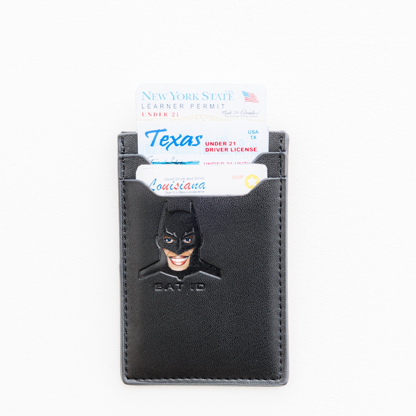 Superhero ID Wallet - Personalized wallet Man Woman, Super-hero Mask - Slim Card Holder, Bat / Spider / Iron / Cat ID Heroic wallet- Unique Holiday Gift Birthday, Anniversary, for Dad, Husband, Boyfriend, Wife, Father's day