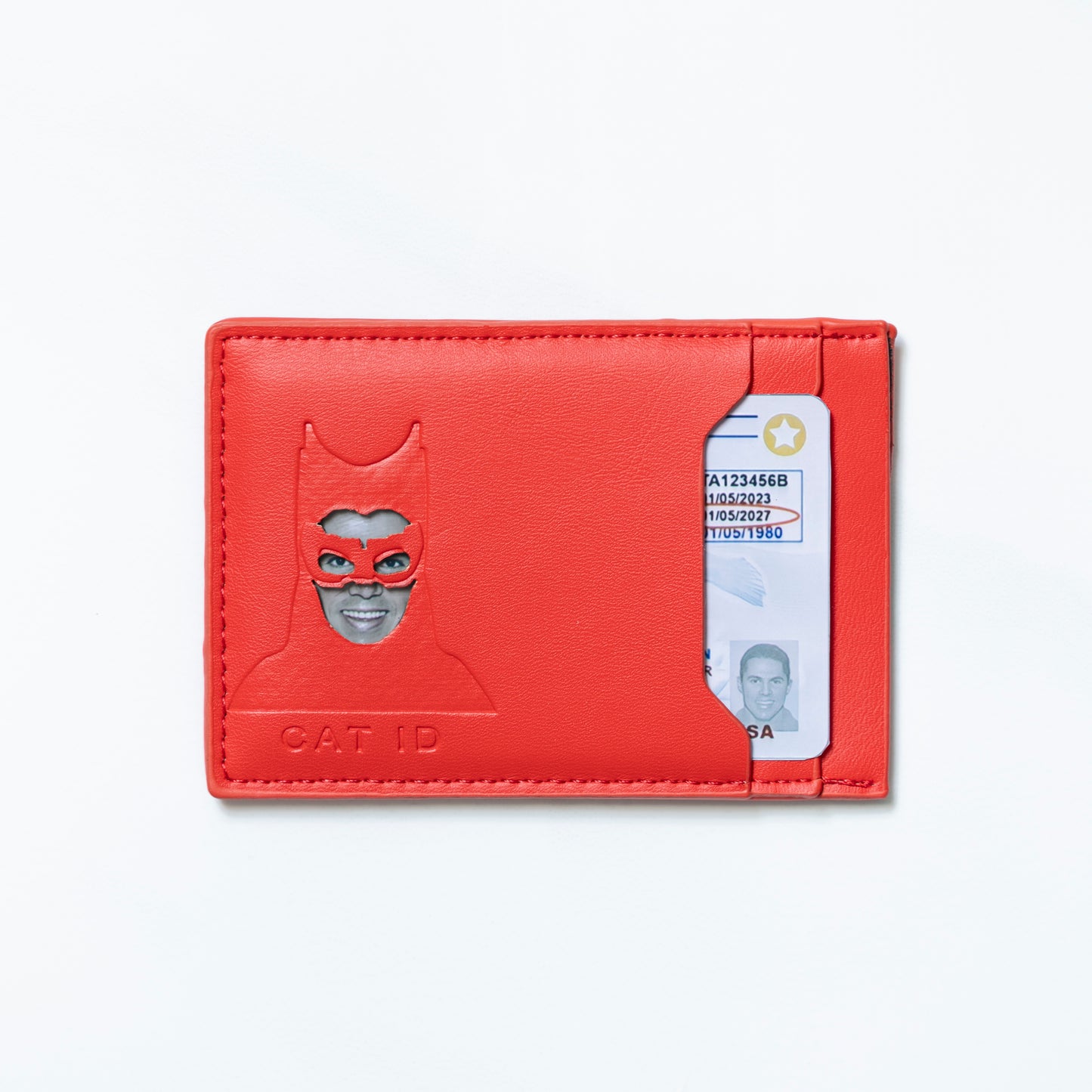 Superhero ID Wallet - Personalized wallet Man Woman, Super-hero Mask - Slim Card Holder, Bat / Spider / Iron / Cat ID Heroic wallet- Unique Holiday Gift Birthday, Anniversary, for Dad, Husband, Boyfriend, Wife, Father's day