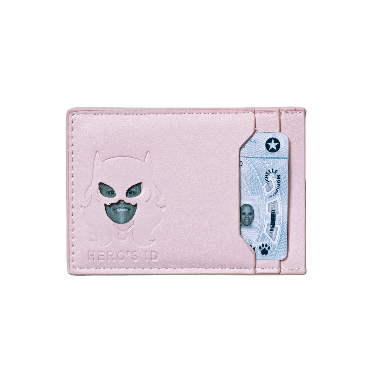 Superhero ID Wallet - Personalized wallet Man Woman, Super-hero Mask - Slim Card Holder, Bat / Spider / Iron / Cat ID Heroic wallet- Unique Holiday Gift Birthday, Anniversary, for Dad, Husband, Boyfriend, Wife, Father's day