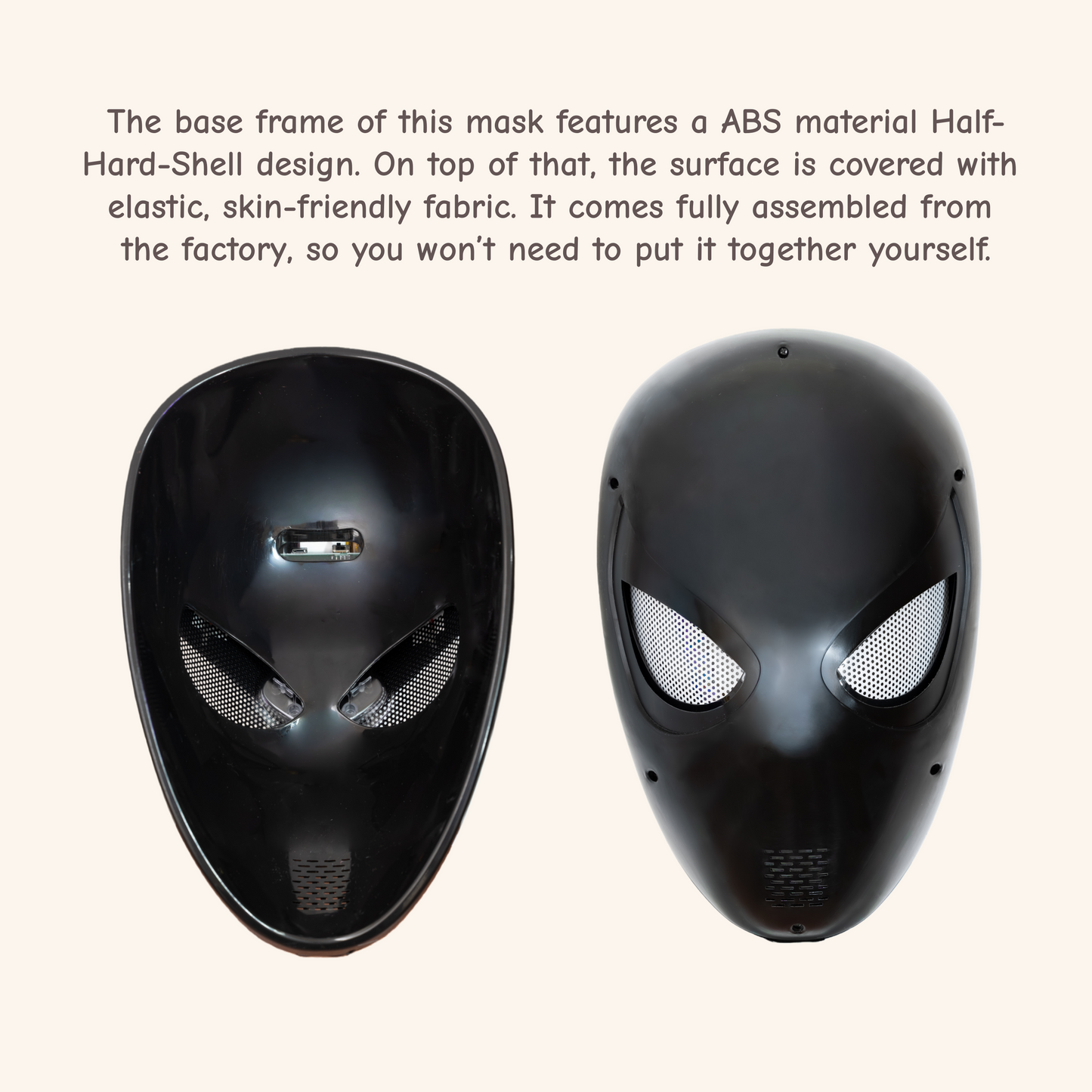 Spider Hero Mask with RC Ring, mechanical separately movable eyes with R&B Light