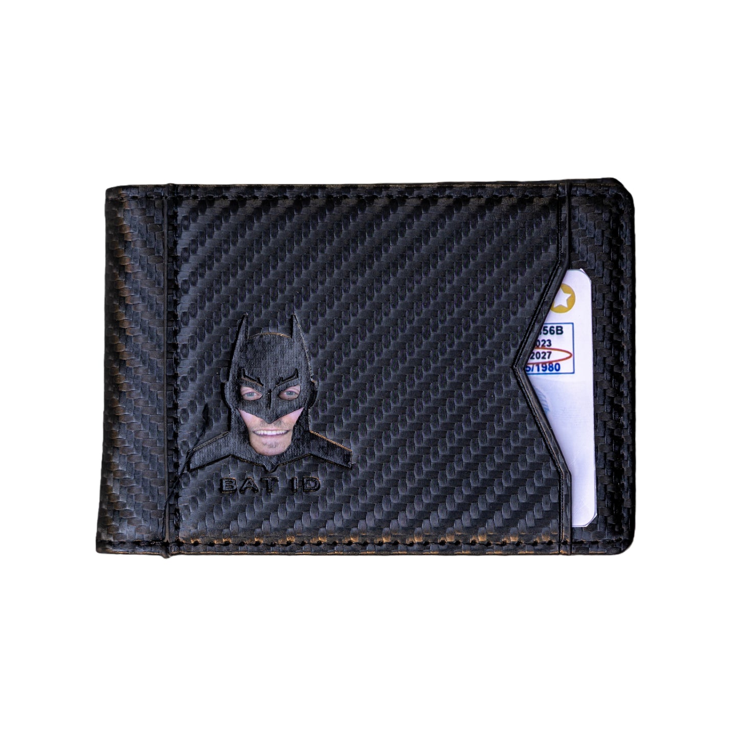 BAT ID Leather RFID Wallet - Stylish Superhero Design Durable Bifold Wallet with Multiple Card Slots Cash Compartment and Iconic Logo Gift 1 Piece, gift for Father's Day, Mother's Day, Thanksgiving, Christmas and Valentine's Day