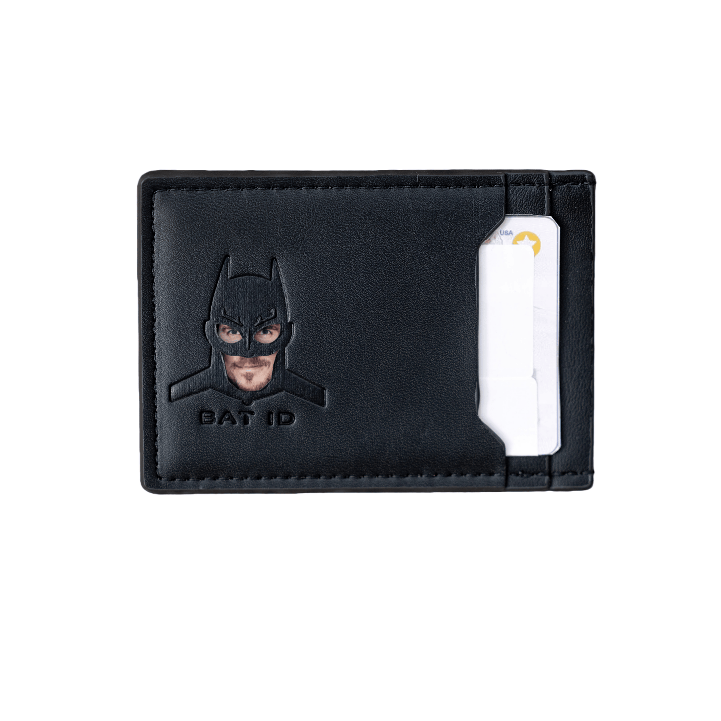 Superhero ID Wallet - Personalized wallet Man Woman, Super-hero Mask - Slim Card Holder, Bat / Spider / Iron / Cat ID Heroic wallet- Unique Holiday Gift Birthday, Anniversary, for Dad, Husband, Boyfriend, Wife, Father's day
