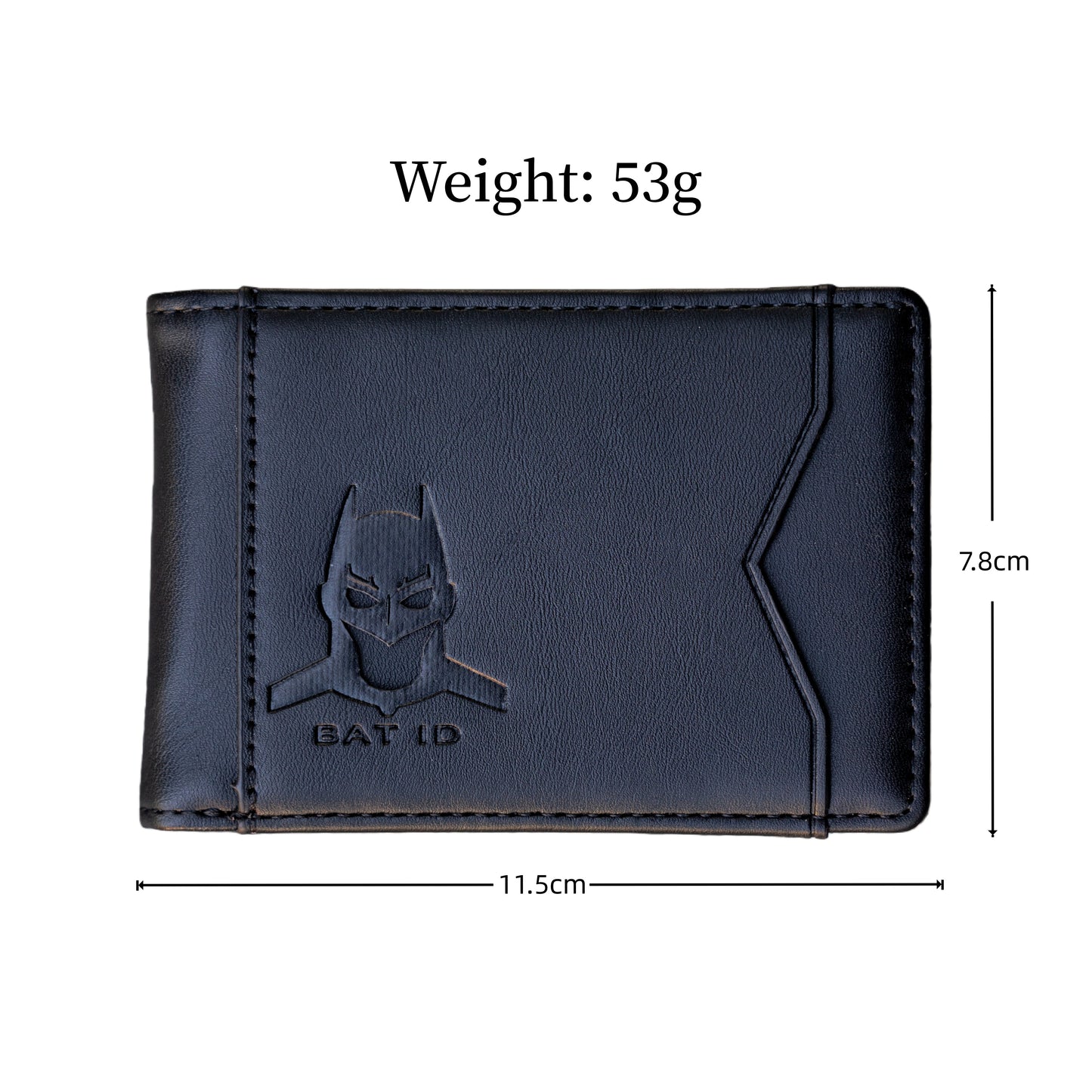 BAT ID Leather RFID Wallet - Stylish Superhero Design Durable Bifold Wallet with Multiple Card Slots Cash Compartment and Iconic Logo Gift 1 Piece, gift for Father's Day, Mother's Day, Thanksgiving, Christmas and Valentine's Day